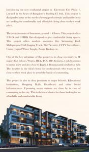 Image of 1570 Sq.ft 3 BHK Apartment / Flat for sale in Udhaya KS Vatika, Electronic City, Bengaluru for Rs. 7855000