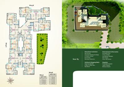 Image of 630 Sq.ft 1 BHK Apartment / Flat for sale in JVM Sarvam, Kasarvadavali, Thane for Rs. 5500000