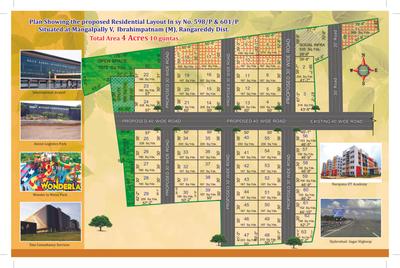 Image of 2500 Sq.ft 3 BHK Villa for sale in Madhura Nagar, Mangalpally, Ranga Reddy for Rs. 12500000