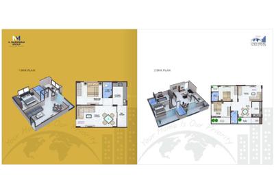 Image of 1170 Sq.ft 2 BHK Apartment / Flat for sale in Lotus Orion Grand, Bhawrasla, Indore for Rs. 6000000
