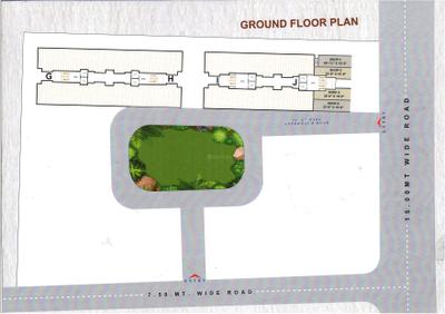 Image of 1100 Sq.ft 2 BHK Apartment / Flat for sale in S M Raj Heritage Phase I, Godadara, Surat for Rs. 3200000