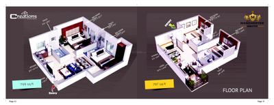 Image of 795 Sq.ft 2 BHK Apartment / Flat for sale in Creations Manchester, Chelliamma Nagar, Chennai for Rs. 6000000