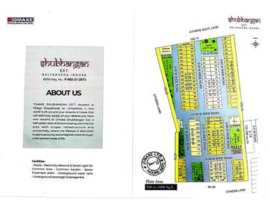 Image of 709 Sq.ft Residential Plot / Land for sale in Omaxe Shubhangan Ext, Balya Kheda, Indore for Rs. 4200000
