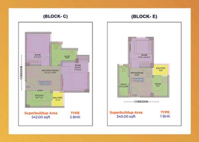 Image of 542 Sq.ft 2 BHK Apartment / Flat for sale in AKG Pari Residency, Jaisinghpura, Jaipur for Rs. 1850000